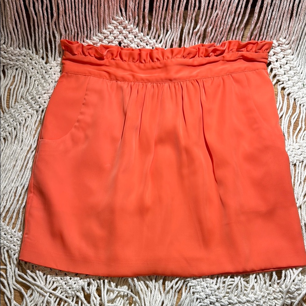 Wesc Ruffled orange Skirt sz M